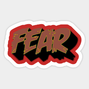 Fear text Sticker